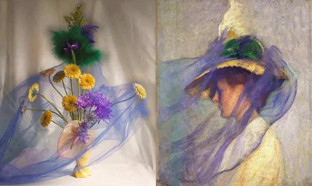 惟妙惟肖的花艺造型，时尚前卫的色彩，居然都是模仿的世界名画