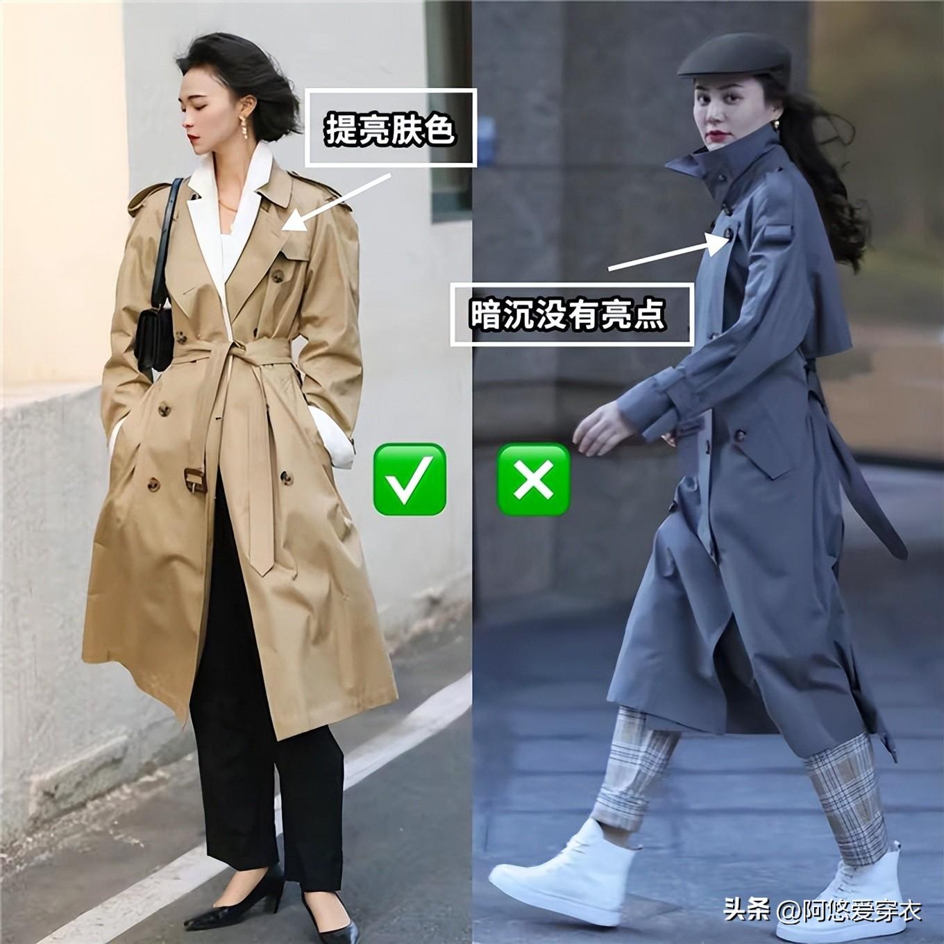 2023年，风衣最好选这种“泥色”，高级又显白，多穿几年也不过时