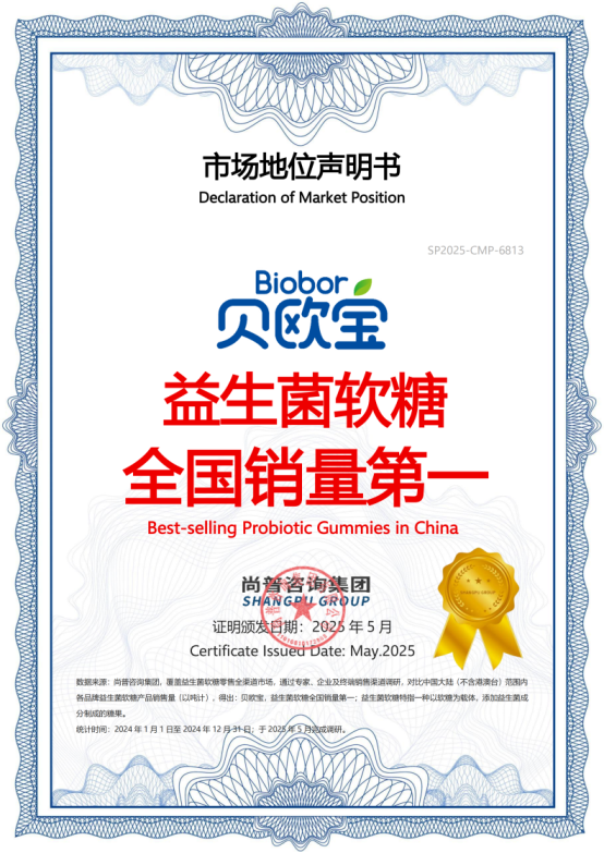 双冠封神！贝欧宝凭借创新能力与品类销冠，打造中国营养软糖行业新传奇
