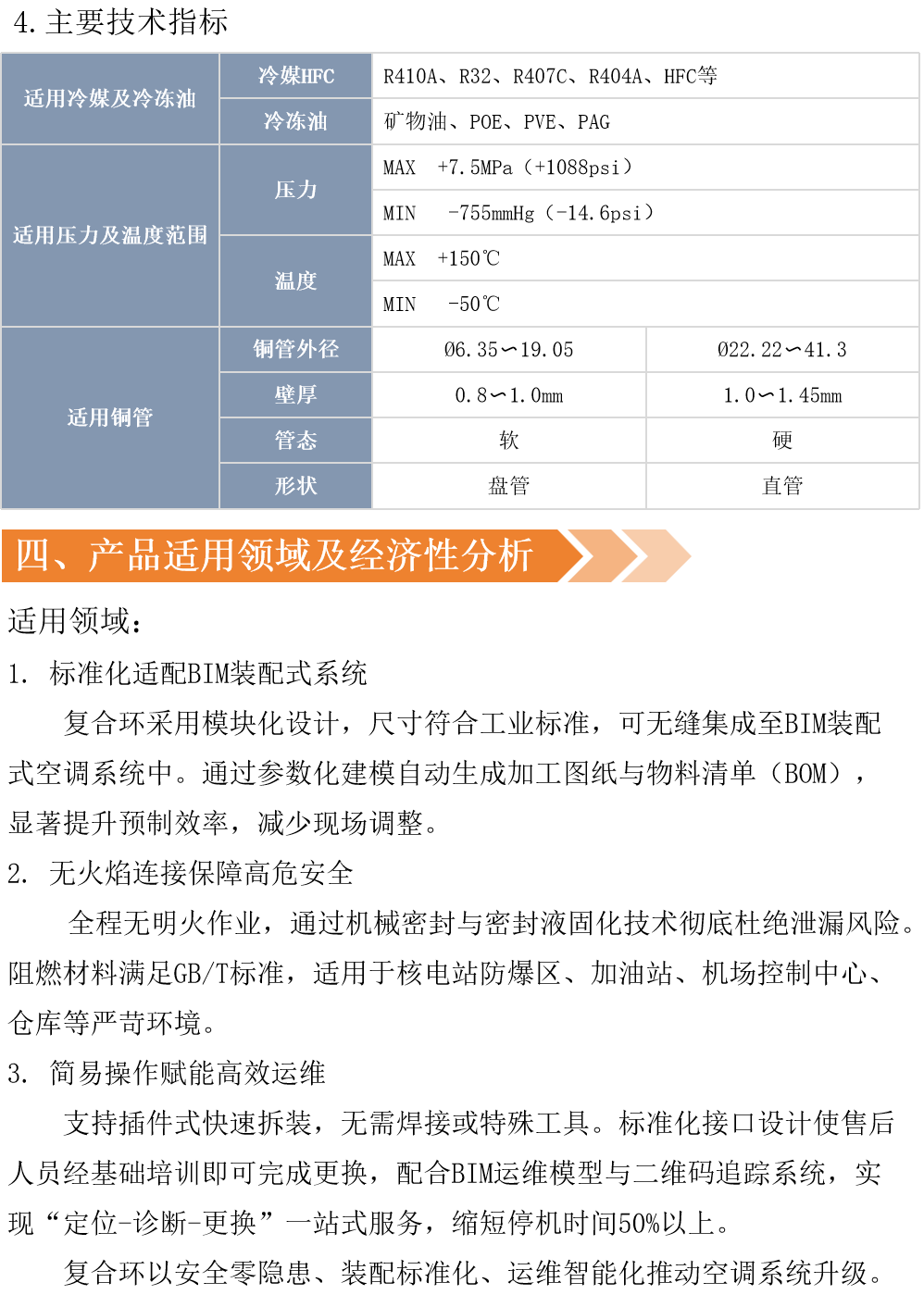 制冷空调行业技术产品推广之无火连接专用产品
