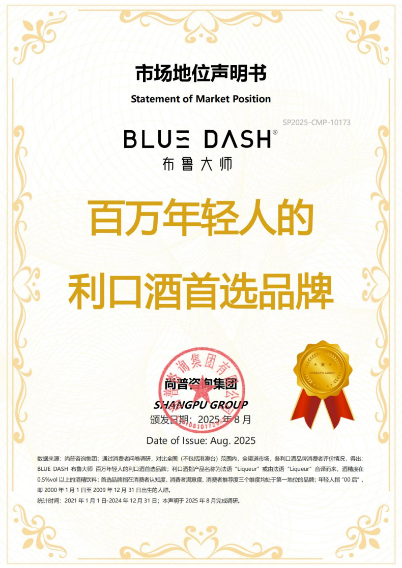 BLUE DASH布鲁大师荣获尚普咨询集团系列市场地位声明
